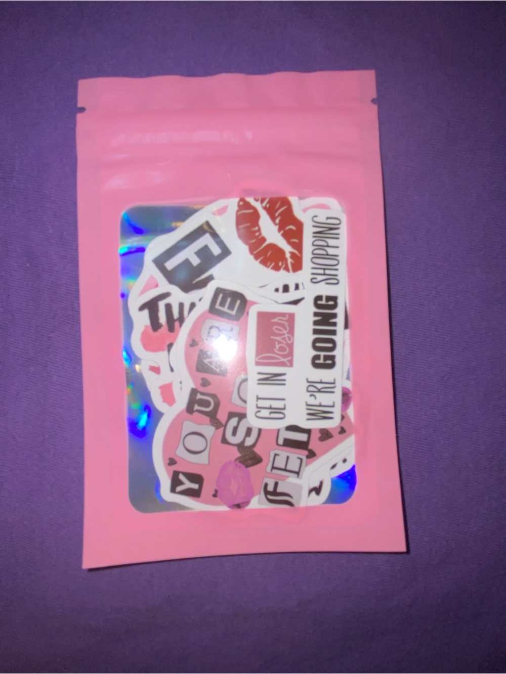 Mean Girls Pink Sticker Pack for Parties - Assorted Fashion & Fun Designs